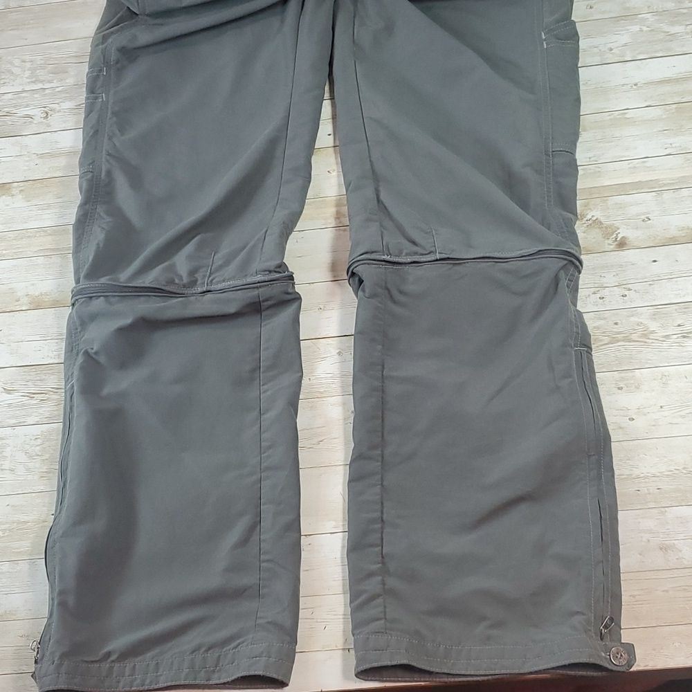 Kuhl Forester Convertible Zip-Off Full-Length to Capri Pants Size 6 Gray/Green - Picture 4 of 14